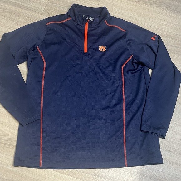 Under Armour Other - Under Armour Auburn Tigers Mens 2XL Golf Blue‎ Performance Stretch Quarter Zip